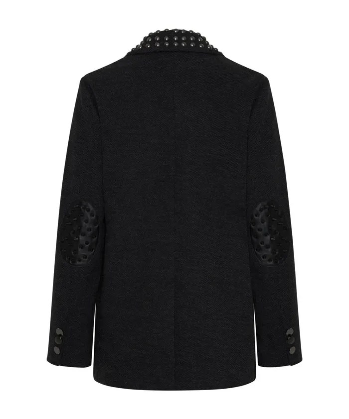CHARCOAL STUDDED BLAZER Women One Teaspoon Jackets CHARCOAL STUDDED BLAZER Women One Teaspoon Jackets