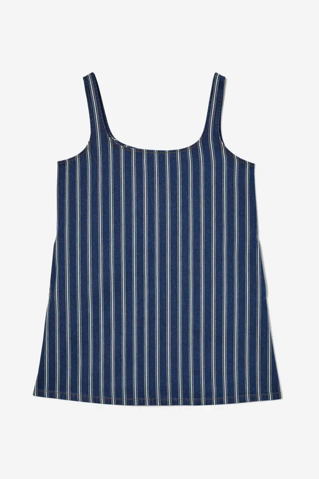 Charlie Denim Mini Dress Cape Stripe Women Cotton On Skirts