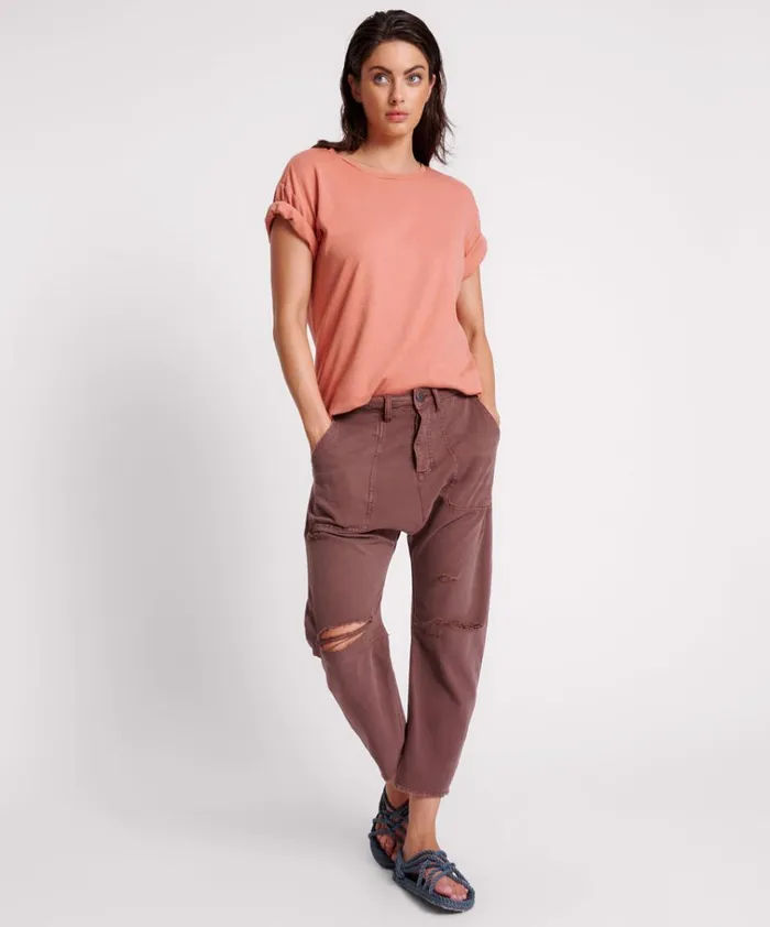CHOCOLATE SINNERS DROP CROTCH BOYFRIEND JEANS Women One Teaspoon Bottoms