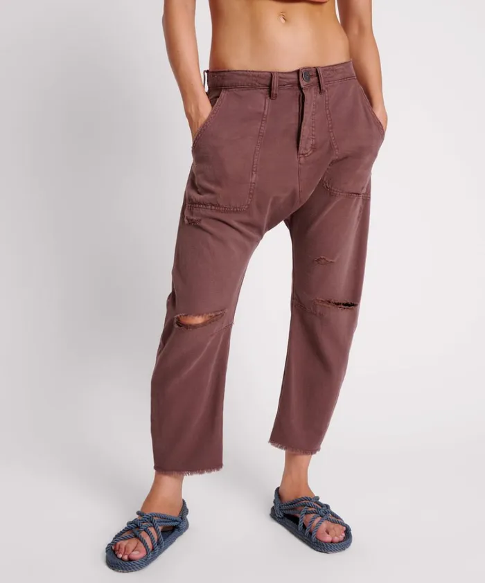 CHOCOLATE SINNERS DROP CROTCH BOYFRIEND JEANS Women One Teaspoon Bottoms CHOCOLATE SINNERS DROP CROTCH BOYFRIEND JEANS Women One Teaspoon Bottoms