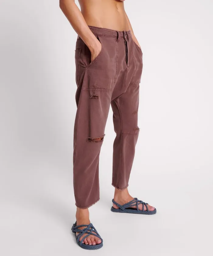 CHOCOLATE SINNERS DROP CROTCH BOYFRIEND JEANS Women One Teaspoon Bottoms CHOCOLATE SINNERS DROP CROTCH BOYFRIEND JEANS Women One Teaspoon Bottoms