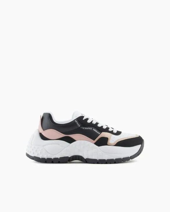 Chunky Sneakers With Contrasting Sole Patterned Women Armani Sneakers