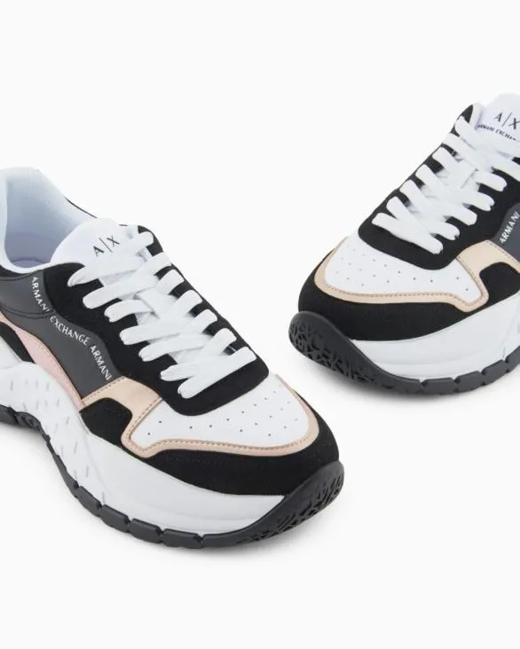 Chunky Sneakers With Contrasting Sole Patterned Women Armani Sneakers Chunky Sneakers With Contrasting Sole Patterned Women Armani Sneakers