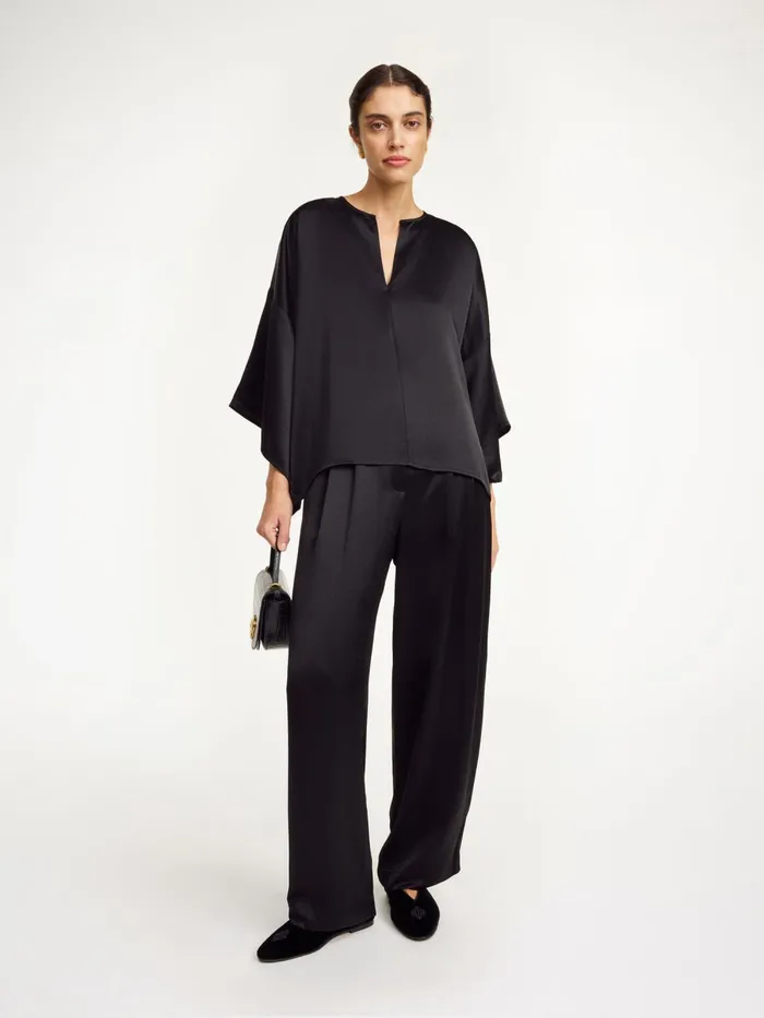 Cicie Blouse Black Women By Malene Birger Tops and Blouses