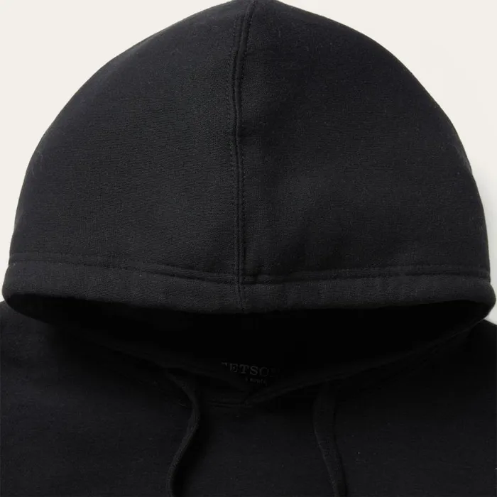 Classic Crest Hooded Sweatshirt Black Men Stetson Sweaters and Hoodies