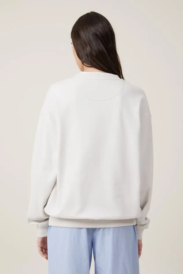 Classic Graphic Crew Sweatshirt Saint Tropezvintage White Women Cotton On Sweaters and Cardigans Classic Graphic Crew Sweatshirt Saint Tropezvintage White Women Cotton On Sweaters and Cardigans