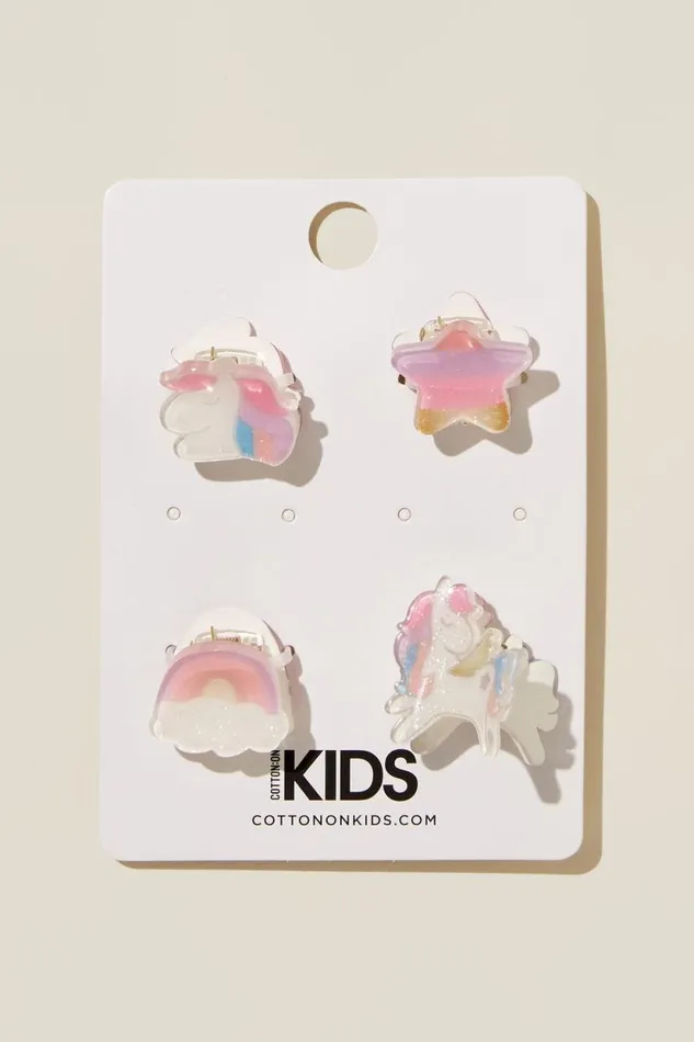 Claudette Claw Clips Sparkle Pegusus Girls Cotton On Hair Accessories