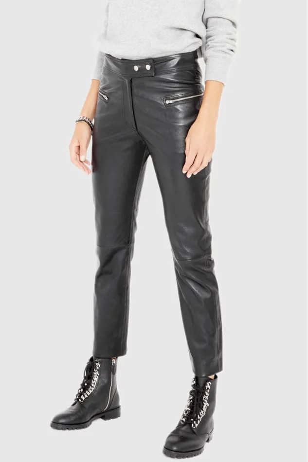 Clothing Bottoms Rebecca Minkoff Poppy Leather Legging Black