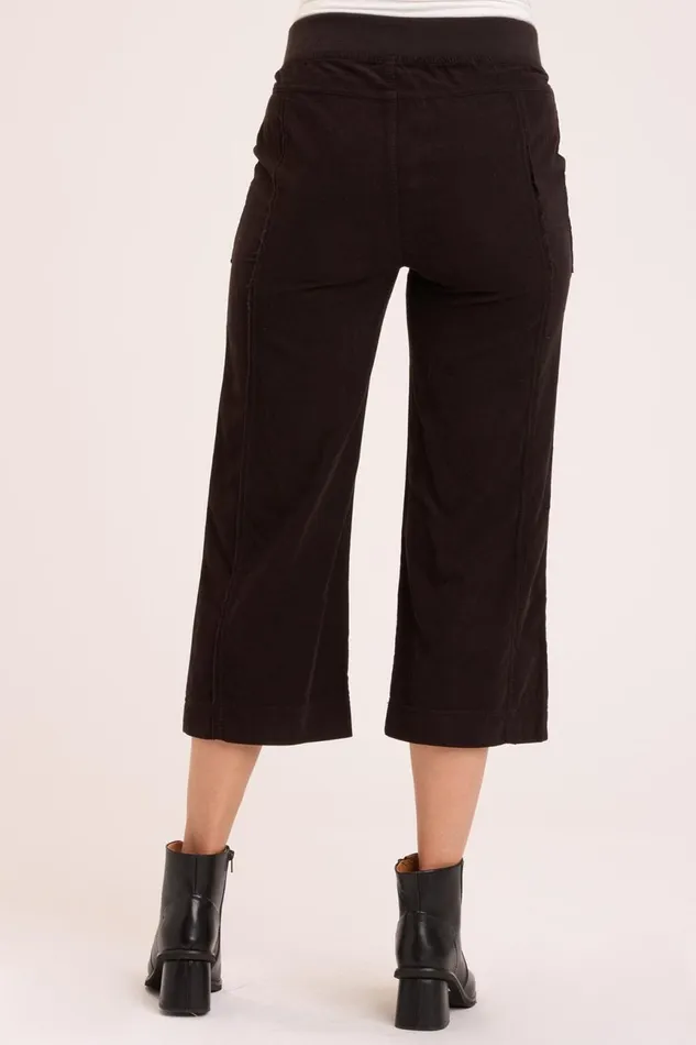 Clothing Crops XCVI Cord Trumble Crop Black