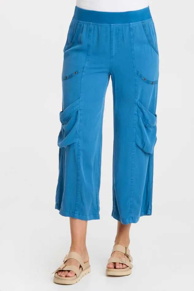 Clothing Crops XCVI Twill Faulkner Crop Poseidon Pigment
