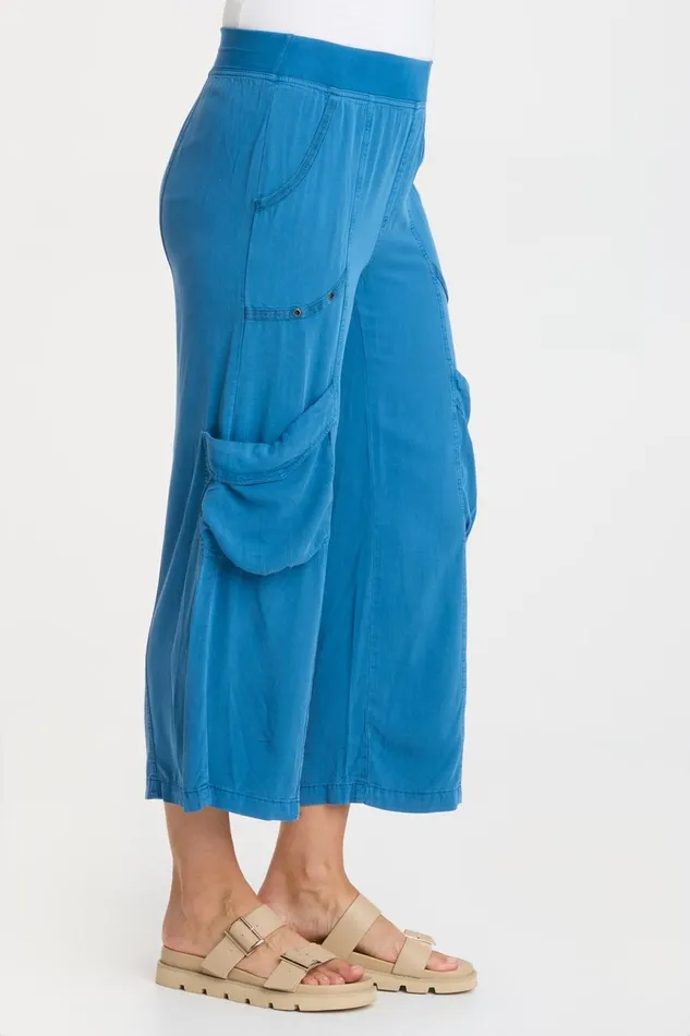 Clothing Crops XCVI Twill Faulkner Crop Poseidon Pigment