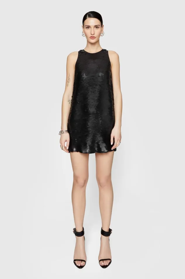 Clothing Dresses Rebecca Minkoff Becky Sequin Mini Dress True Black