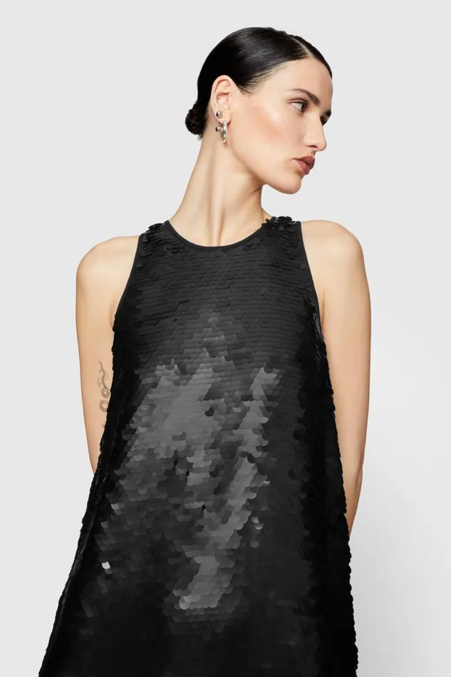 Clothing Dresses Rebecca Minkoff Becky Sequin Mini Dress True Black