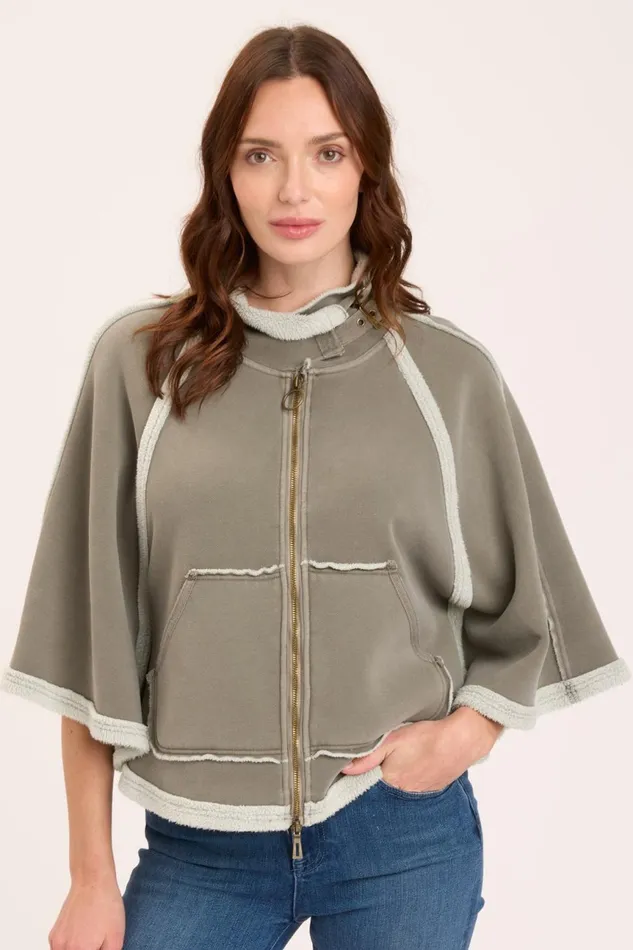 Clothing Jackets XCVI Dorval Poncho Grove Pigment