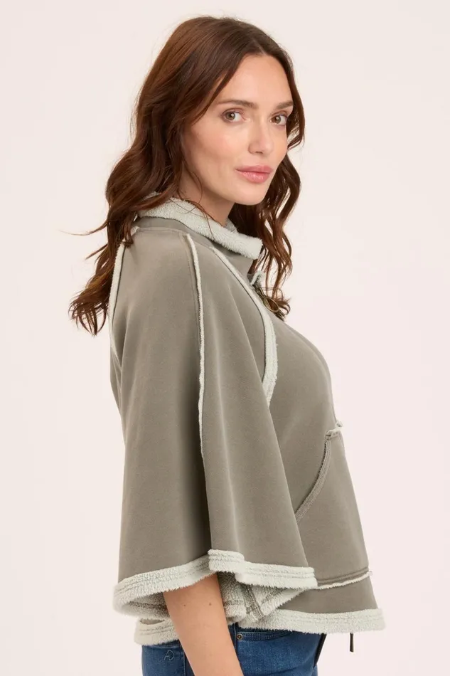 Clothing Jackets XCVI Dorval Poncho Grove Pigment