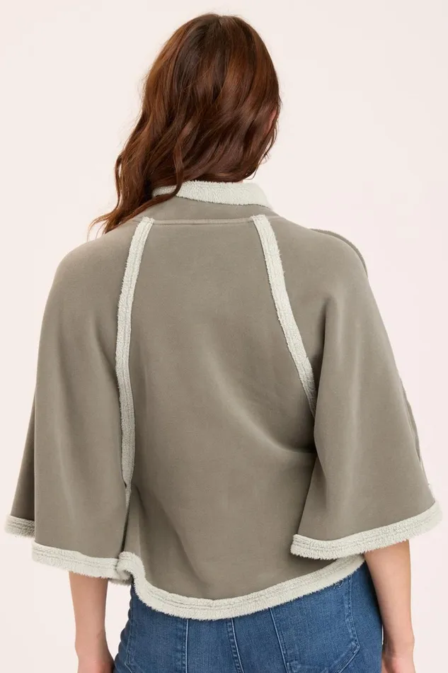 Clothing Jackets XCVI Dorval Poncho Grove Pigment