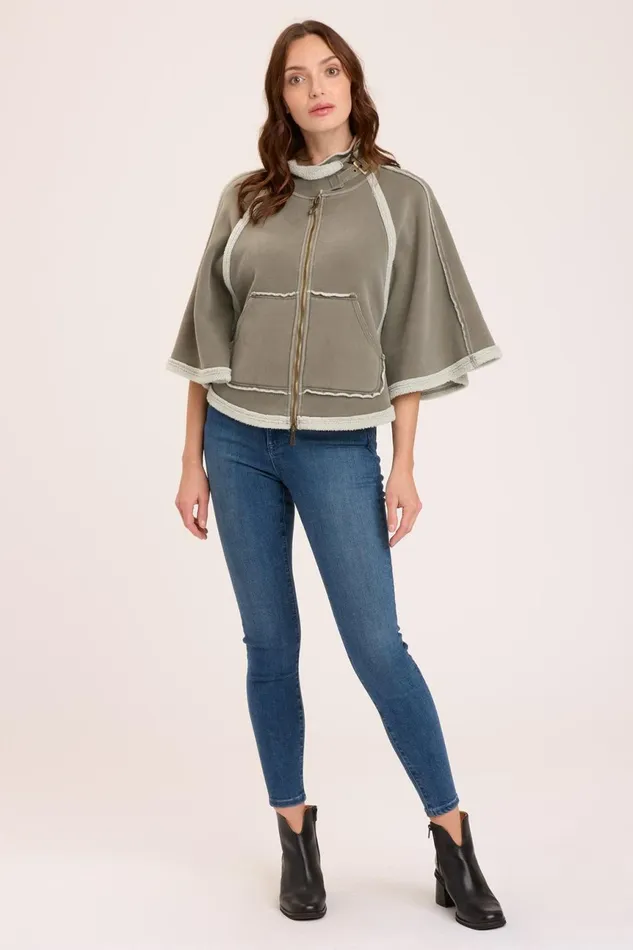 Clothing Jackets XCVI Dorval Poncho Grove Pigment