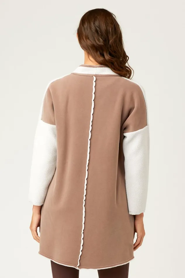 Clothing Jackets XCVI Edith Long Coat Cypress Bark Pigment