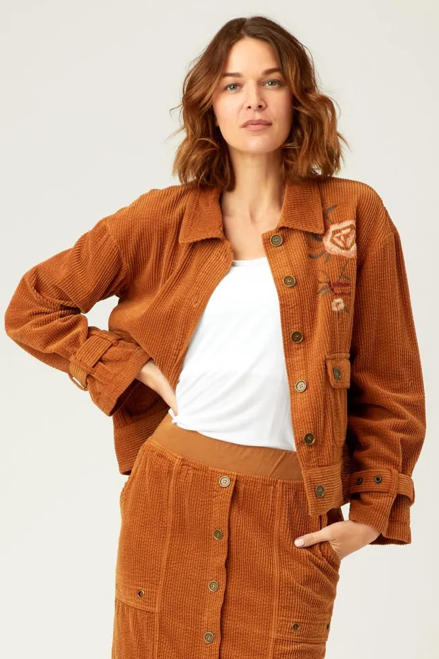 Clothing Jackets XCVI Elki Relaxed Jacket Pumpkin Spice Pigment