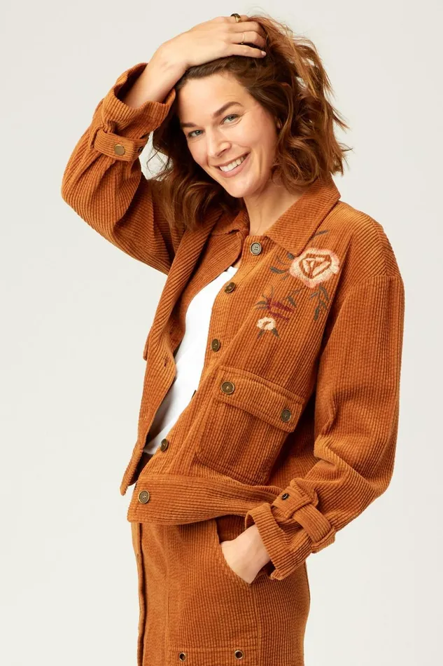 Clothing Jackets XCVI Elki Relaxed Jacket Pumpkin Spice Pigment