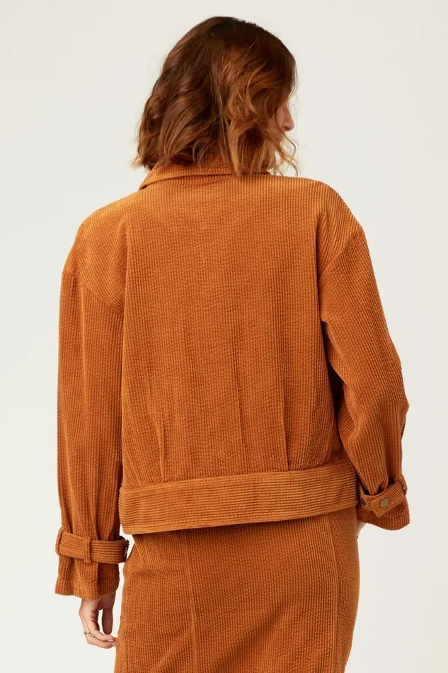 Clothing Jackets XCVI Elki Relaxed Jacket Pumpkin Spice Pigment