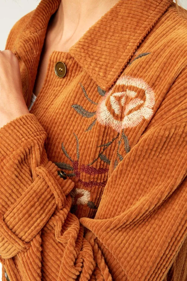 Clothing Jackets XCVI Elki Relaxed Jacket Pumpkin Spice Pigment