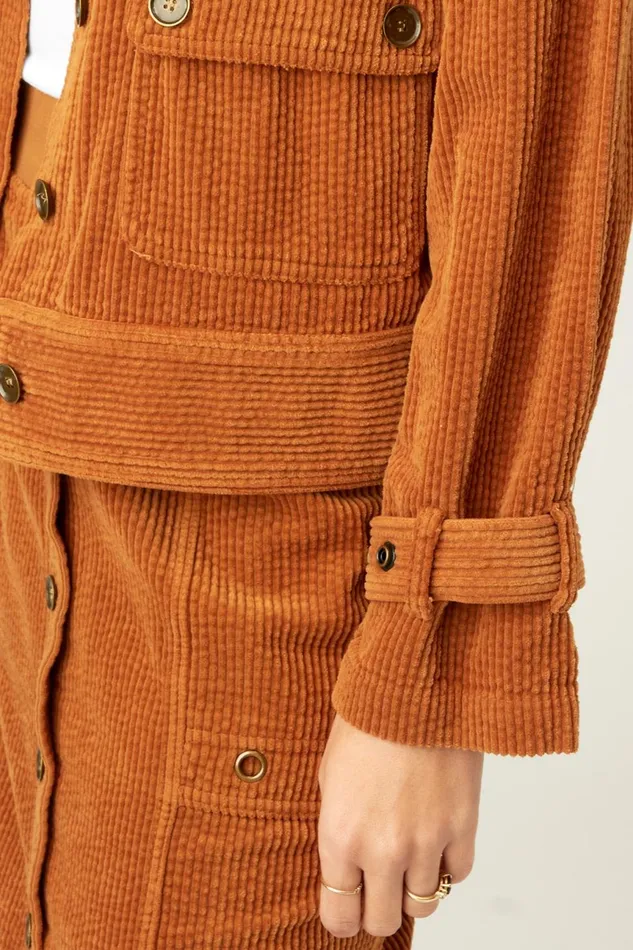 Clothing Jackets XCVI Elki Relaxed Jacket Pumpkin Spice Pigment