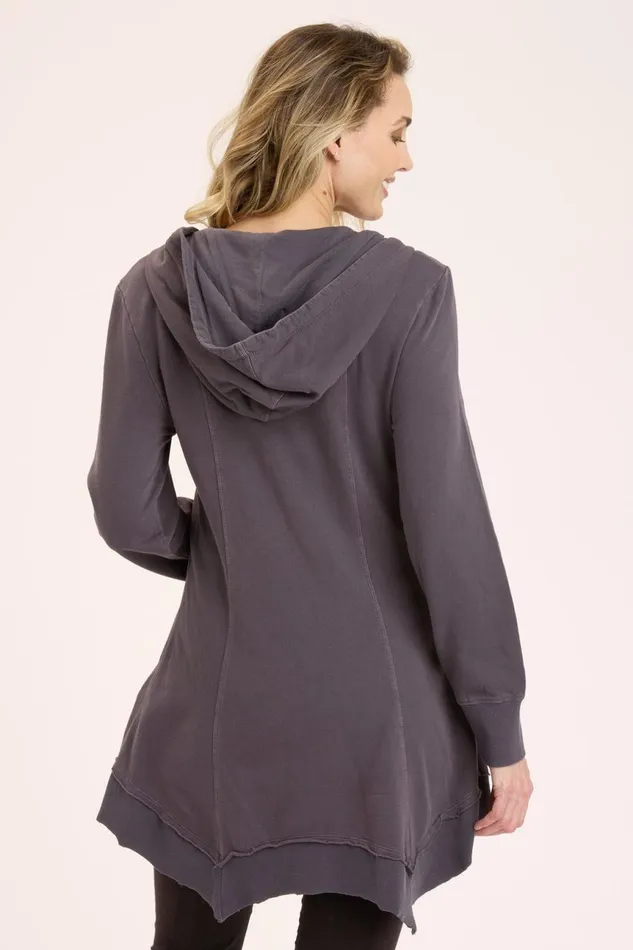 Clothing Jackets XCVI Fleece Mercantile Jacket Charcoal