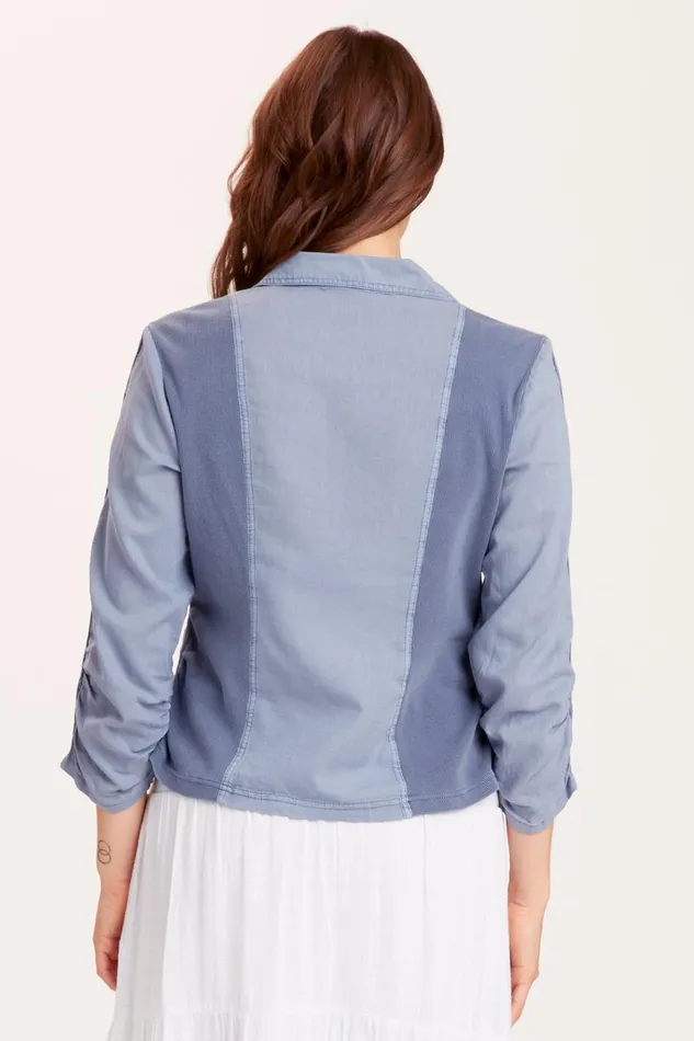 Clothing Jackets XCVI Linen Folksy Jacket Riverdale Pigment