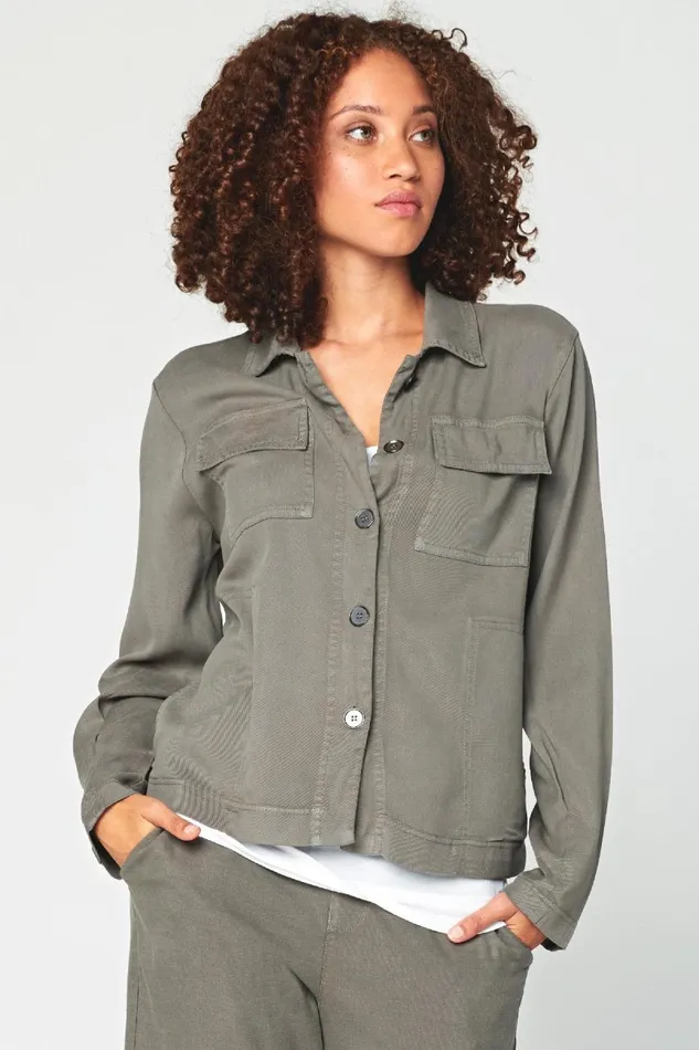 Clothing Jackets XCVI Prairie Trucker Jacket Canteen