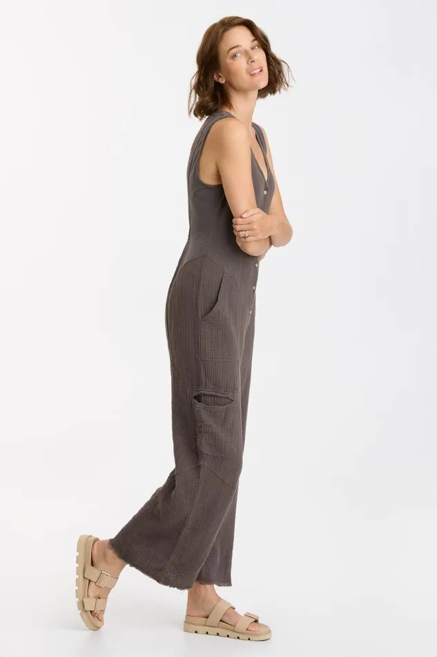 Clothing Jumpsuits XCVI Devereaux Jumpsuit Graphite Point