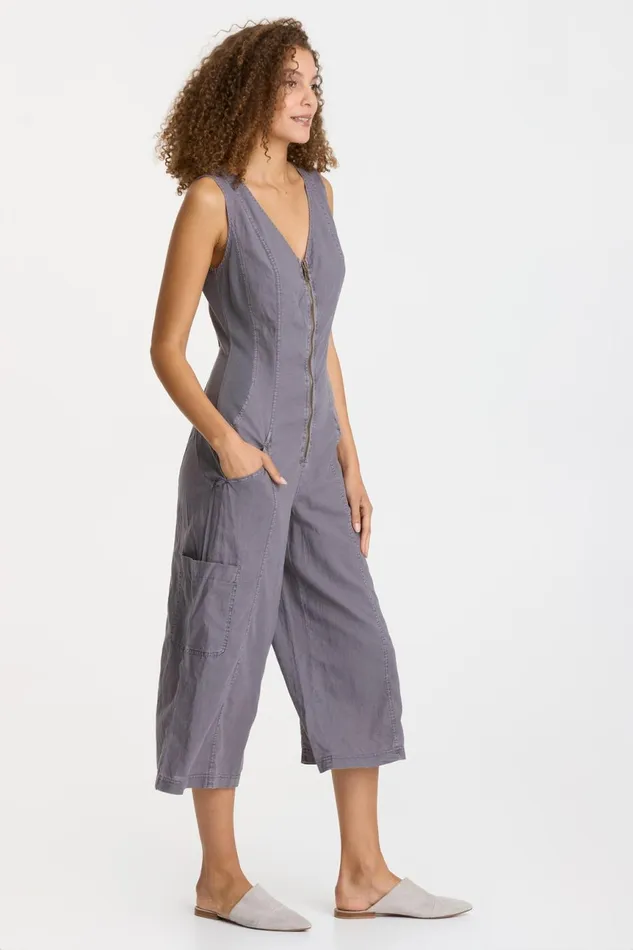 Clothing Jumpsuits XCVI Linen Norris Jumpsuit Nebulous Pigment