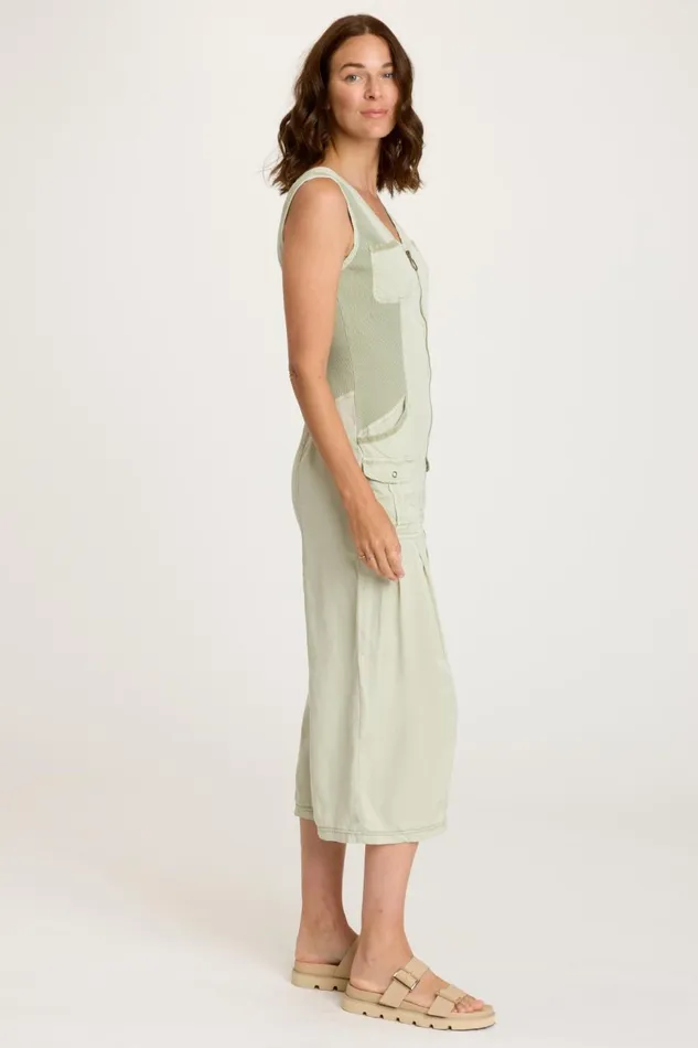 Clothing Jumpsuits XCVI Macgowan Crop Jumpsuit Limescent Pigment