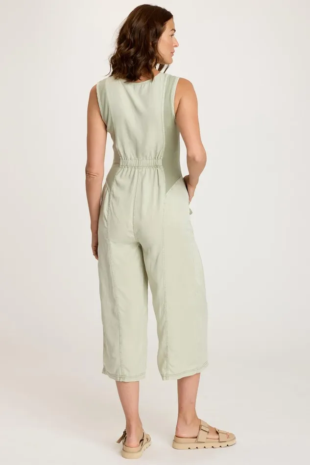 Clothing Jumpsuits XCVI Macgowan Crop Jumpsuit Limescent Pigment