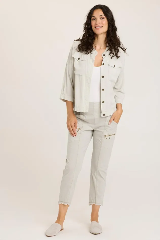 Clothing Pants XCVI Acker Slim Pant Whitecap Pigment
