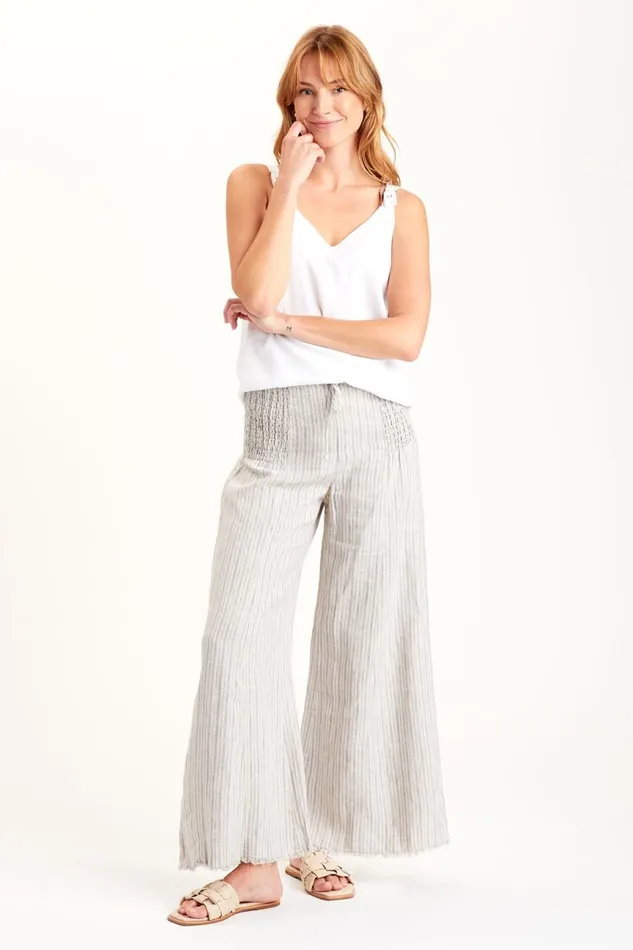Clothing Pants XCVI Blanc Wide Leg Oatmeal