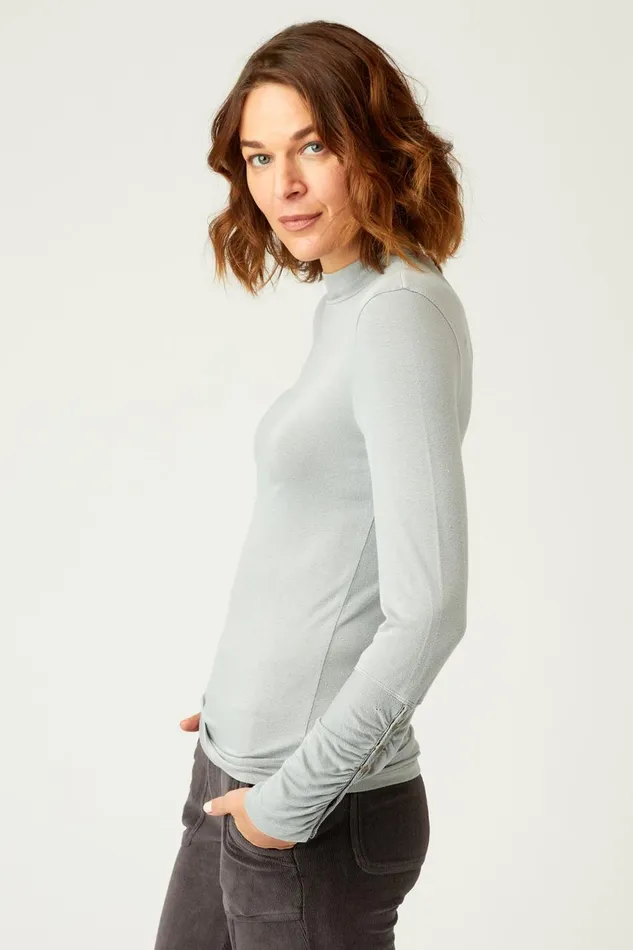 Clothing ShirtsBlouses XCVI Ainsley Turtleneck Soft Pebble Pigment