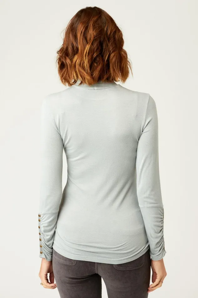 Clothing ShirtsBlouses XCVI Ainsley Turtleneck Soft Pebble Pigment