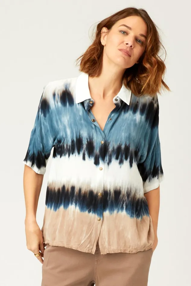 Clothing ShirtsBlouses XCVI Amos Blouse Oblique Wash
