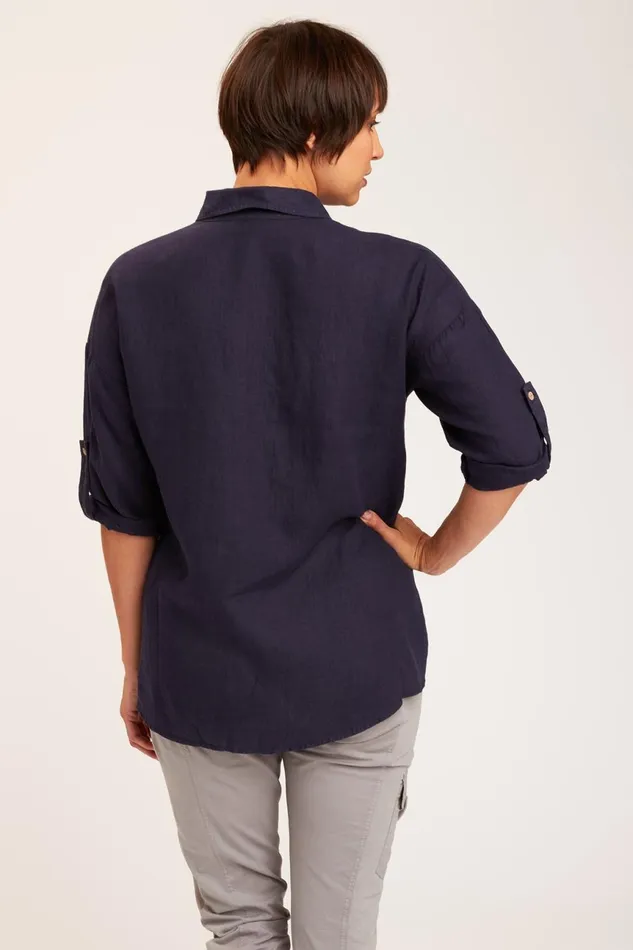 Clothing ShirtsBlouses XCVI Carrie ButtonUp Navy