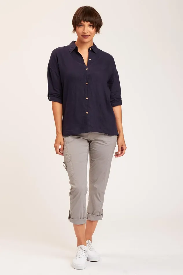 Clothing ShirtsBlouses XCVI Carrie ButtonUp Navy