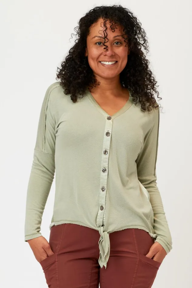 Clothing ShirtsBlouses XCVI Chaski Tie Top Elm Pigment