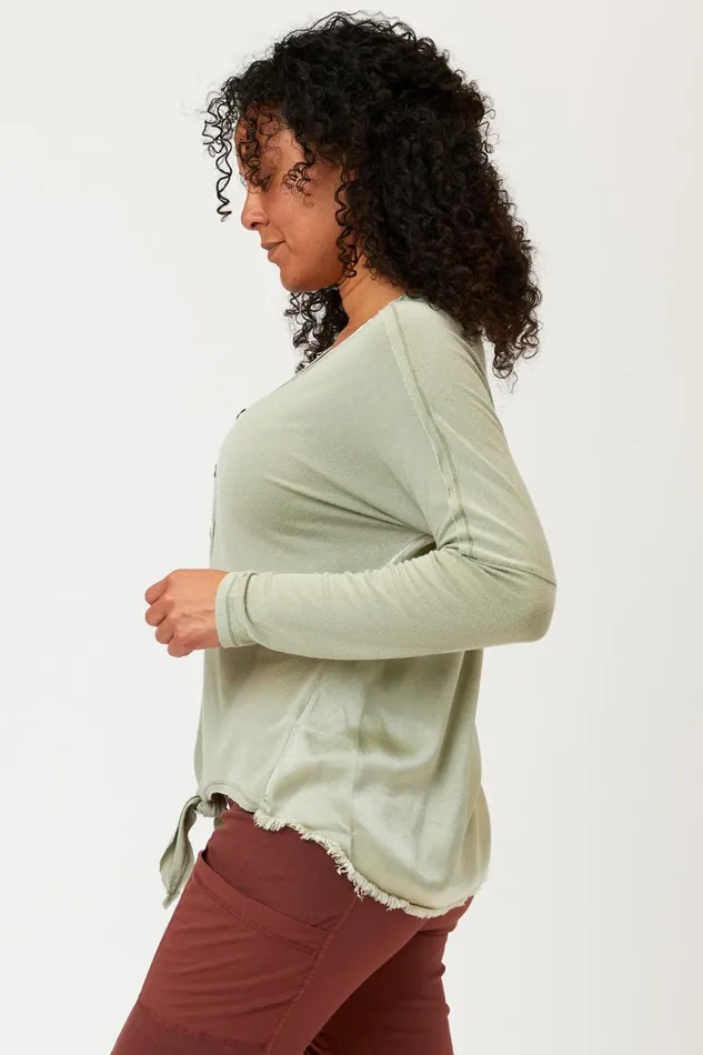 Clothing ShirtsBlouses XCVI Chaski Tie Top Elm Pigment