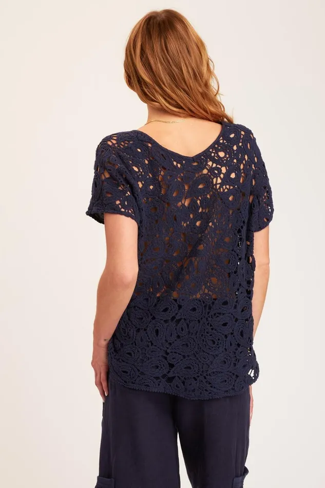Clothing ShirtsBlouses XCVI Chastain Top Navy