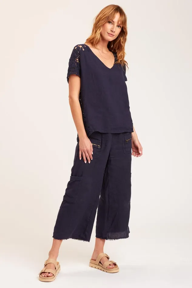 Clothing ShirtsBlouses XCVI Chastain Top Navy