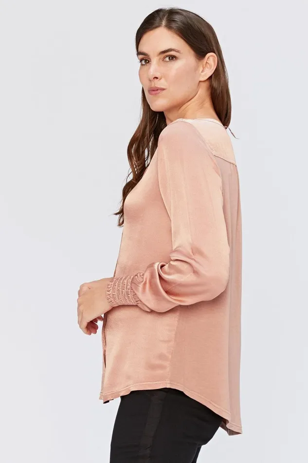 Clothing ShirtsBlouses XCVI Cuthbert Blouse Palmetto Pink