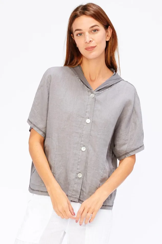 Clothing ShirtsBlouses XCVI Everly Top Grey Mist Pigment
