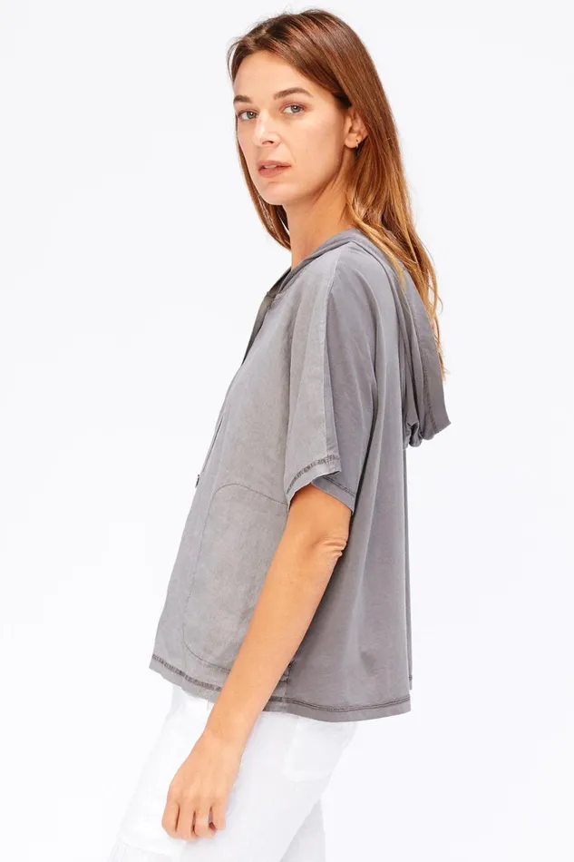 Clothing ShirtsBlouses XCVI Everly Top Grey Mist Pigment