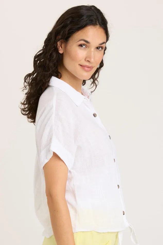 Clothing ShirtsBlouses XCVI Gauze Teagan Tie Top White