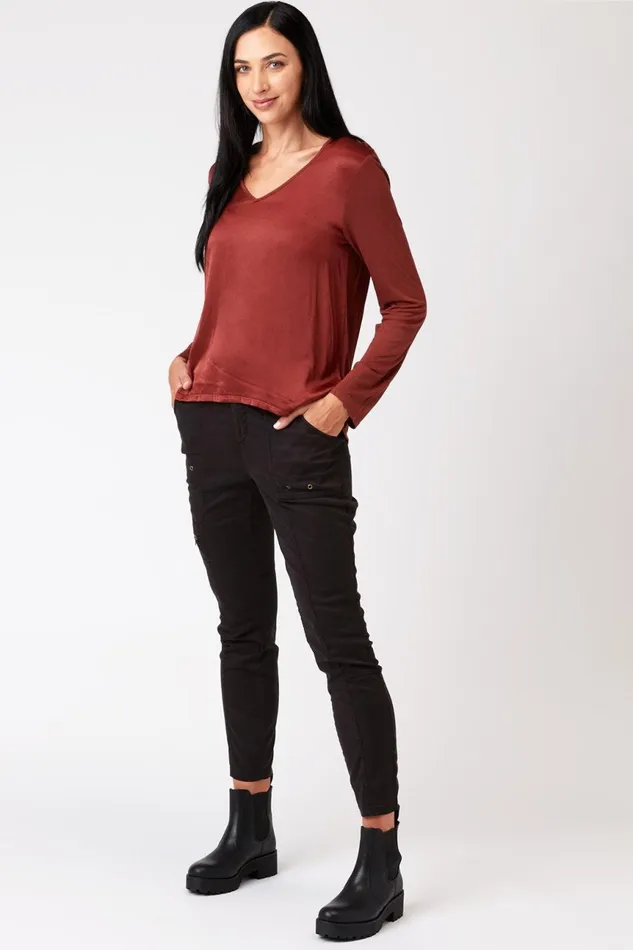 Clothing ShirtsBlouses XCVI Kalvin Top Makore Pigment